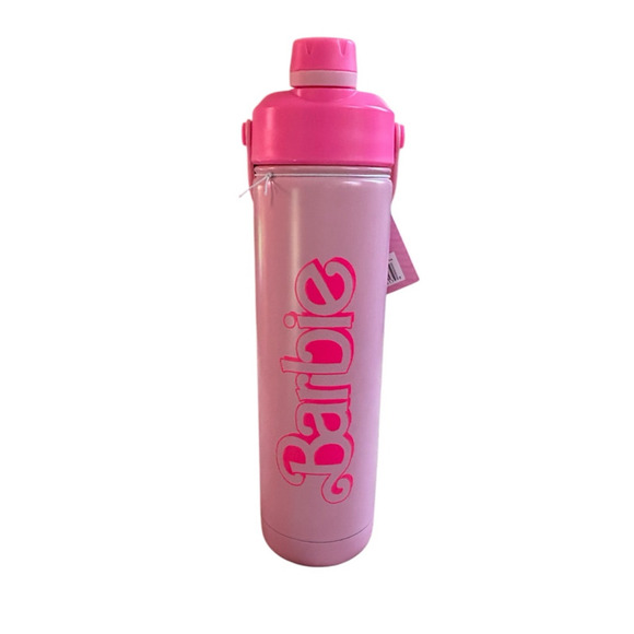 New Barbie Logo Pink Water Bottle 26 Oz. - Picture 2 of 4